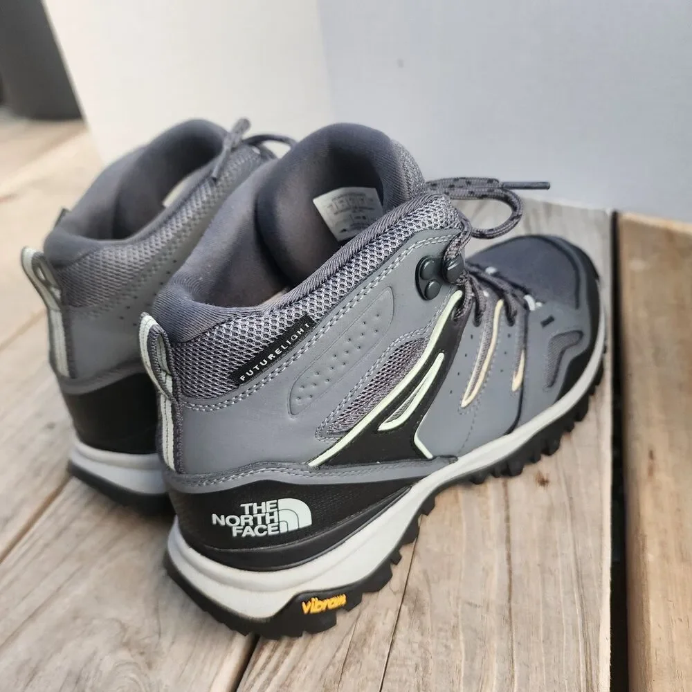 The North Face Womens Gray Hedgehog Fastpack II Mid Waterproof Hiking Shoes Sz10